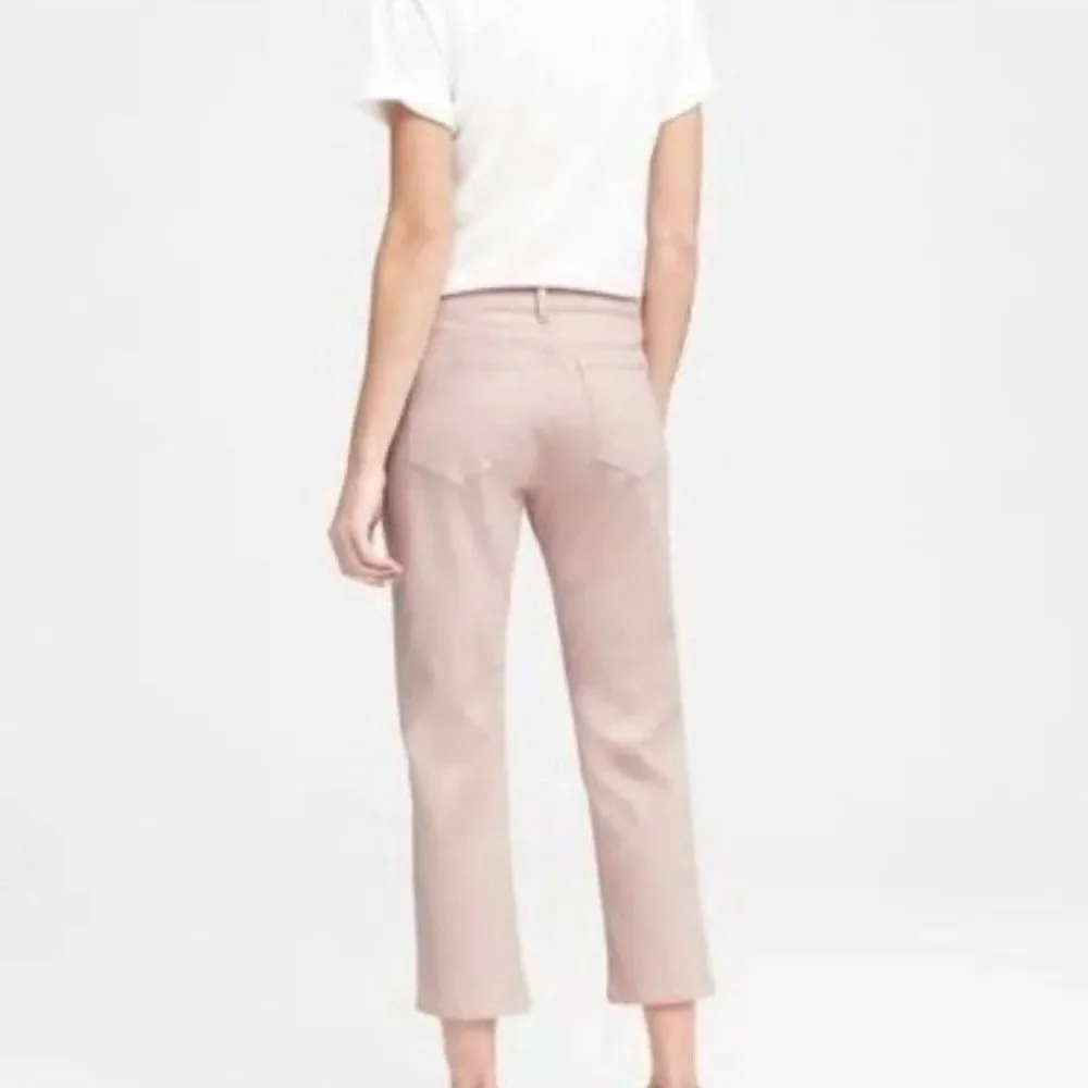 Banana Republic Jeans Blush Pink Girlfriend Crop Stretch Mid Rise Size 27